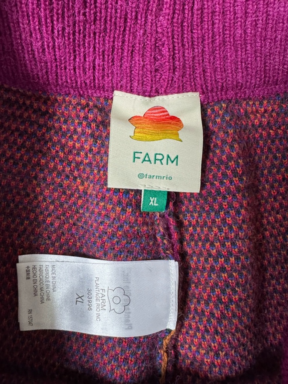 FARM Rio Graphic Toucans Knit Sweater Pants XL - Picture 2 of 8